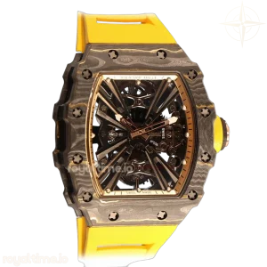Richard Mille RM 012-01 Tourbillon NTPT Carbon on Yellow Rubber Strap