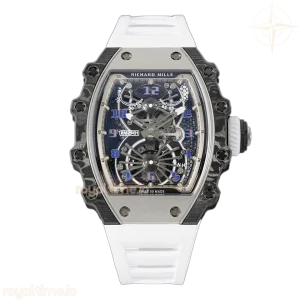 Richard Mille RM 021-01 Tourbillon Aerodyne on White Rubber Strap