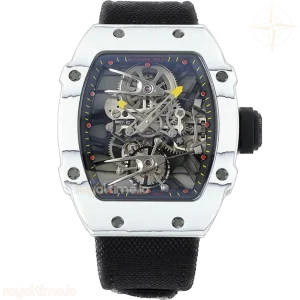 Richard Mille RM 027-02 Tourbillon Rafael Nadal White NTPT on Black Nylon Strap