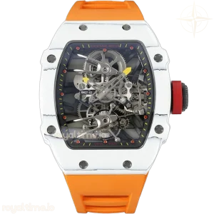Richard Mille RM 027-02 Tourbillon Rafael Nadal White NTPT on Orange Rubber Strap