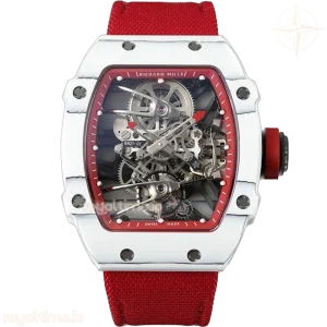 Richard Mille RM 027-02 Tourbillon Rafael Nadal White NTPT on Red Nylon Strap