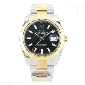 DateJust 41mm 126333 Clean Black Stick Dial on Oyster Bracelet VR3235