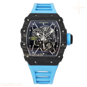 Richard Mille RM 035-01 Rafael Nadal NTPT Carbon on Blue Rubber Strap (Sonic)