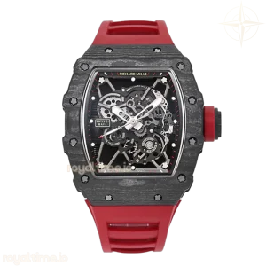 Richard Mille RM 035-01 Rafael Nadal NTPT Carbon on Red Rubber Strap