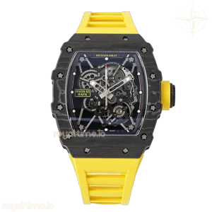 Richard Mille RM 035-01 Rafael Nadal NTPT Carbon on Yellow Rubber Strap (Sonic)