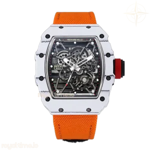 Richard Mille RM 035-01 Rafael Nadal White NTPT on Orange Nylon Strap
