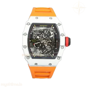 Richard Mille RM 035-01 Rafael Nadal White NTPT on Orange Rubber Strap