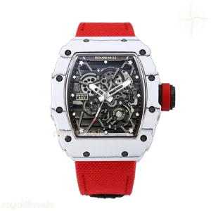 Richard Mille RM 035-01 Rafael Nadal White NTPT on Red Nylon Strap