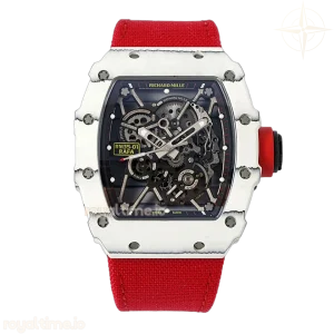 Richard Mille RM 035-01 Rafael Nadal White NTPT on Red Nylon Strap (Sonic)