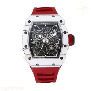 Richard Mille RM 035-01 Rafael Nadal White NTPT on Red Rubber Strap