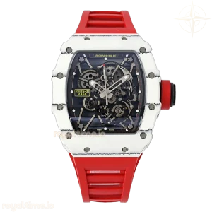 Richard Mille RM 035-01 Rafael Nadal White NTPT on Red Rubber Strap (Sonic)