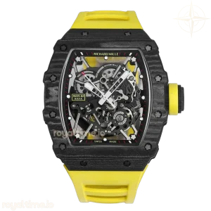 Richard Mille RM 035-02 Rafael Nadal NTPT Carbon on Yellow Rubber Strap