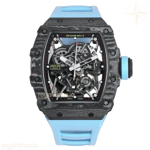 Richard Mille RM 035-02 Rafael Nadal NTPT Carbon on Blue Rubber Strap