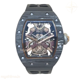 Richard Mille RM 047 Tourbillon Samurai NTPT Carbon on Black Rubber Strap
