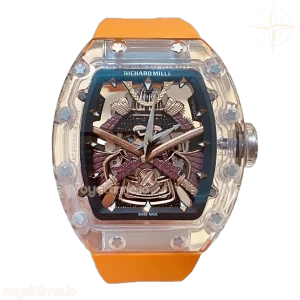 Richard Mille RM 047 Tourbillon Samurai Sapphire on Orange Rubber Strap