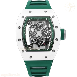 Richard Mille RM 055 White Bubba Watson White Ceramic on Green Rubber
