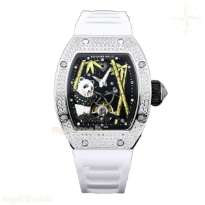 Richard Mille RM026-01 Tourbillon Panda in White Gold with Diamond Bezel