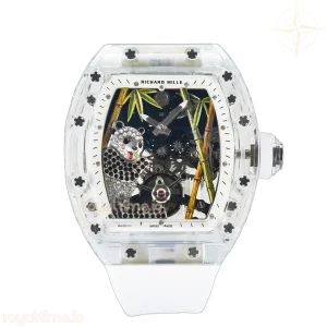 Richard Mille RM026 Transparent Tourbillon RMF Panda Skeleton Dial on Translucent Rubber Strap