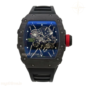 Richard Mille RM035-01 Black Carbon ZF Skeleton Dial On Black Rubber Strap RMUL2