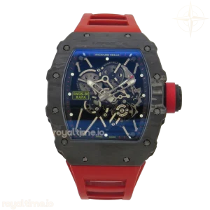 Richard Mille RM035-01 Black Carbon ZF Skeleton Dial On Red Rubber Strap RMUL2