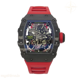 Richard Mille RM035-02 NTPT ZF Skeleton Dial on Red Rubber Strap RMAL1 V7