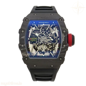 Richard Mille RM035-02 Real Black NTPT APSF Skeleton Dial On Black Rubber Strap RMAL1