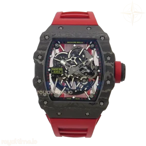 Richard Mille RM035-02 VAF on Red Rubber Strap RMAL1 Free Sprung with MOD Case