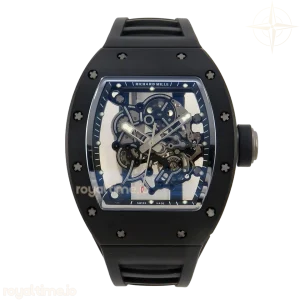 Richard Mille RM055 Black Ceramic APSF on Black/White Inner Bezel on Black Rubber Strap RMUL2