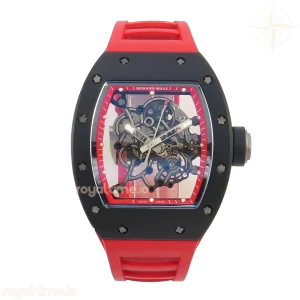 Richard Mille RM055 Black Ceramic APSF on Red Inner Bezel on Red Rubber Strap RMUL2