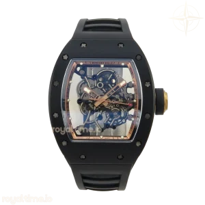 Richard Mille RM055 Black Ceramic APSF on RG Inner Bezel on Black Rubber Strap RMUL2