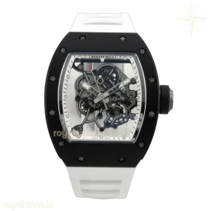 Richard Mille RM055 Black Ceramic APSF on White Inner Bezel on White Rubber Strap RMUL2