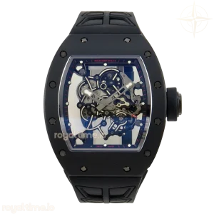 Richard Mille RM055 Black Ceramic UMI on Black/Red Inner Bezel on Shark Rubber Strap RMUL2 Free Sprung