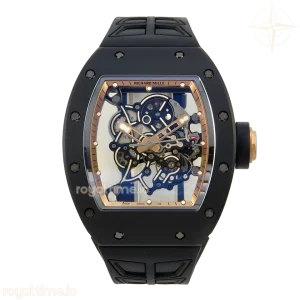 Richard Mille RM055 Black Ceramic UMI on Black/RG Inner Bezel on Shark Rubber Strap RMUL2 Free Sprung