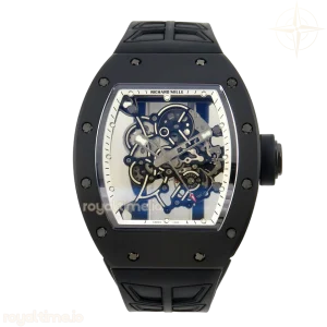 Richard Mille RM055 Black Ceramic UMI on White Inner Bezel on Shark Rubber Strap RMUL2 Free Sprung