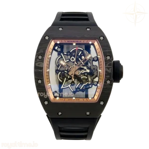 Richard Mille RM055 NTPT MLF RG Inner Bezel on Black Rubber Strap RMUL2 V2 (Brushed Ribs)