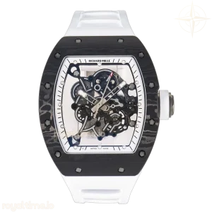 Richard Mille RM055 Ti/NTPT UOKF White/Black Inner Bezel White Crown on White Rubber Strap RMUL2