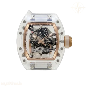 Richard Mille RM055 Transparent A9F RG Inner Bezel on Transparent Rubber Strap RMUL2 Free Sprung