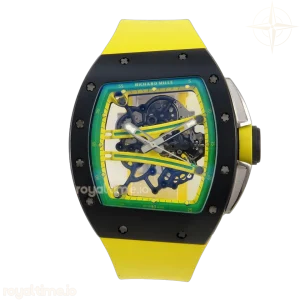 Richard Mille RM061 Black Ceramic APSF Yellow/Green Skeleton Dial on Yellow Rubber Strap RMUL2