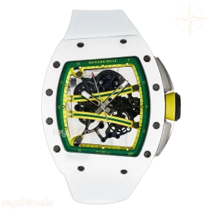 Richard Mille RM061 White Ceramic ZF on White Rubber Strap RMUL2