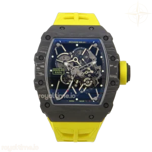 Richard Mille RM35-01 NTPT MIF Skeleton Dial on Yellow Rubber Strap RMUL3