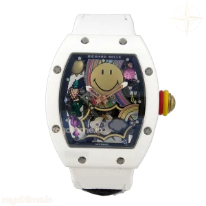 Richard Mille RM88 Tourbillon Smiley White Ceramic RMF on White Velcro Strap