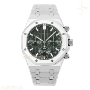 Audemars Piguet Royal Oak Chronograph 26240 APSF Stainless Steel Green Dial on Stainless Steel Bracelet SA4401 Super Clone V5