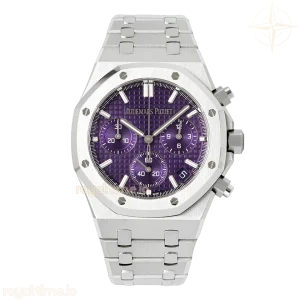 Audemars Piguet Royal Oak Chronograph 26240 APSF Stainless Steel Purple Dial on Stainless Steel Bracelet SA4401 Super Clone V5