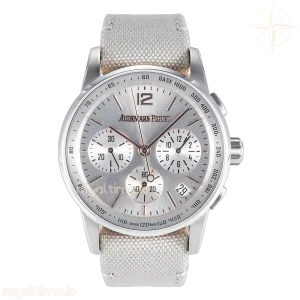 Audemars Piguet Code 11.59 Chrono 26393 SS APPF Silver Dial on White Nylon Strap A4401
