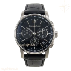 Audemars Piguet Code 11.59 Chrono 26393 SS APSF Black Dial on Black Leather Strap SA4401