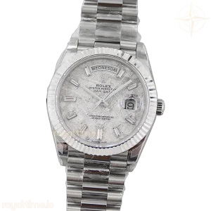 Day-Date 40 228239 Meteorite Dial with Diamond Markers in White Gold