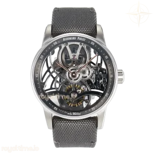 Audemars Piguet CODE 11.59 Tourbillon 26600 SS APPF Grey Dial on Grey Nylon Strap A2948