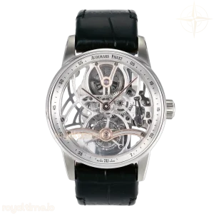 Audemars Piguet CODE 11.59 Tourbillon 26600 SS APPF White Dial on Black Leather Strap A2948
