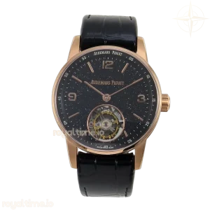 Audemars Piguet Code 11.59 Tourbillon 29396 RG APPF Black Aventurine Enamel Dial on Black Leather Strap A2948