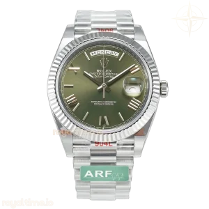Day Date 40 SS 228239 ARF Green Roman Dial on President Bracelet VR3255